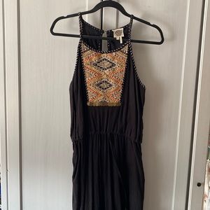 Anthropologie Black Boho Jumpsuit